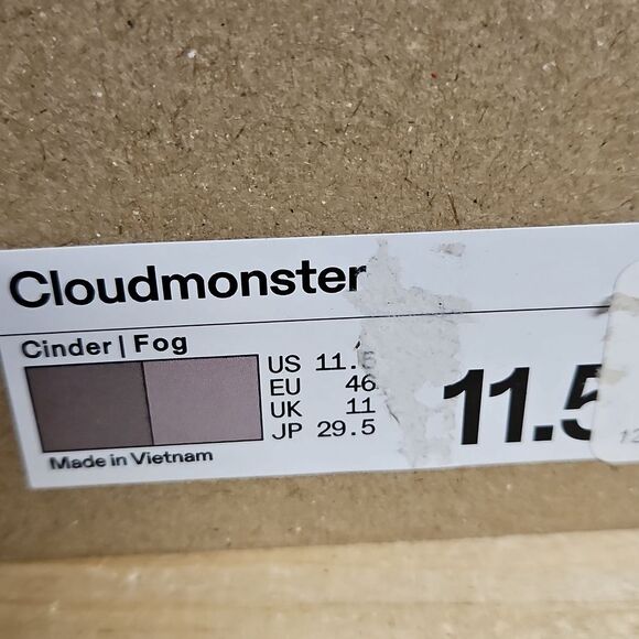 On Cloudmonster Cinder Fog Mens Running Shoe Sneaker - Picture 11 of 11